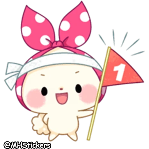 kawaii, gambarnya lucu, kelinci berwarna merah muda, kitty kuromi sanrio