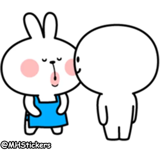 lapin, clipart, je vais couper les œufs, dessins mignons de chibi, lapins mignons