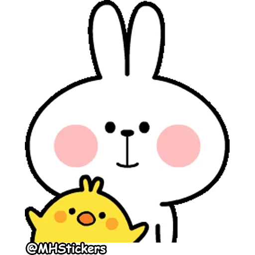 hase, hase, verwöhntes kaninchen, süße kaninchen, koreanischer emoji kaninchen