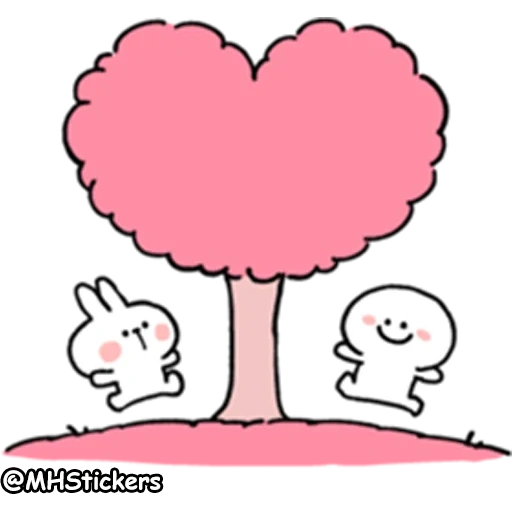 дерево, клипарт, дерево вишня, иллюстрация дерево, дерево розового цвета мультфильма