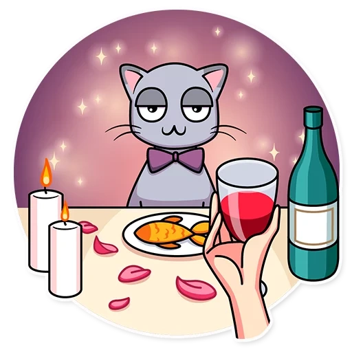 gatto, kotommem, conte del gatto, anfisa 2021, bicchiere di vino gatto