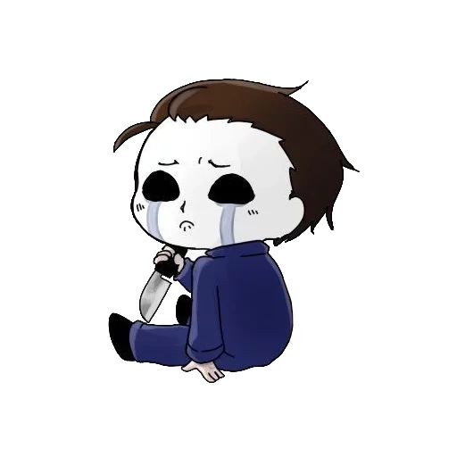 mike myers, michael myers dbd, michael myers redby, animación de michael myers, michael myers animación chibi