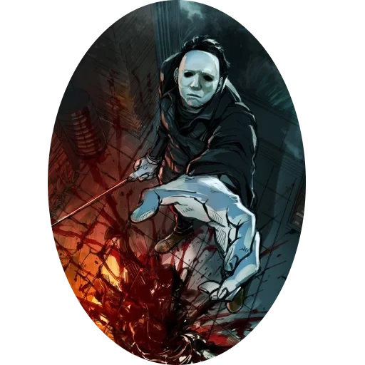 the girl, mike myers, dbd michael myers, michael myers kunst, michael myers art