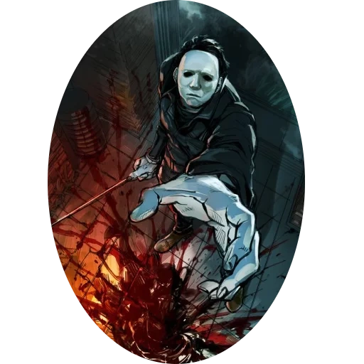 gadis, mike myers, dbd michael myers, seni michael myers, michael myers art