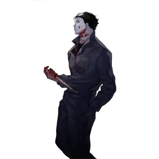 miles, mike myers, michael myers dbd, michael miles auf weißem hintergrund, statue von neck michael myers