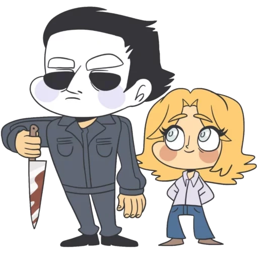 mike myers, michael myers chibi, michael miles laurie, anime von michael miles, michael myers laurie love