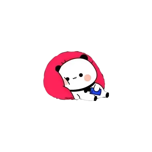 chuanjing, animação fofa, panda wibo, padrão bonito, foto de figura de parede vermelha fofa