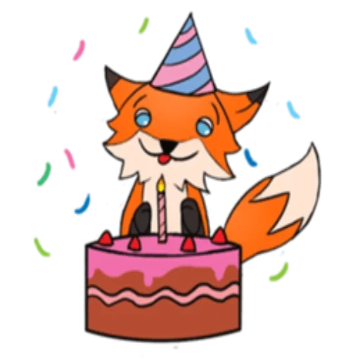 fox, animación, fox birthday, feliz cumpleaños zorro, feliz cumpleaños zorro