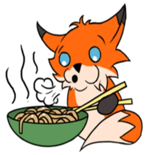 fox, anime, sweet fox, cartoon fox
