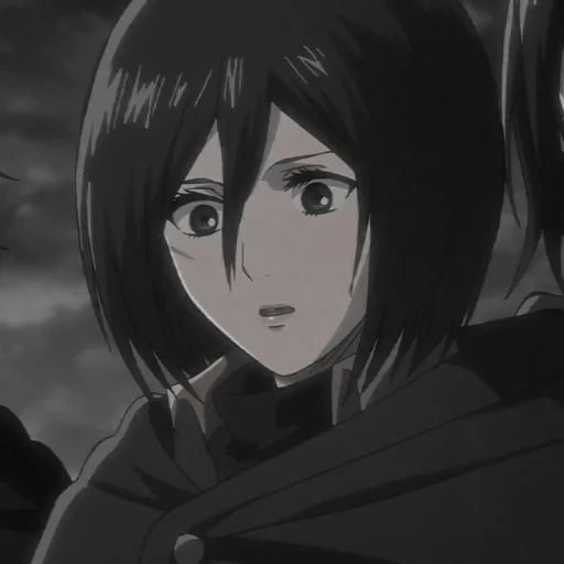 la figura, attacco di mikasa, mikasa ackerman, ackerman mikasa, tre dei attaccano i titani