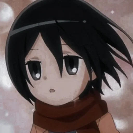 aot mikasa, tres seto chibi, mikasa ackerman, mikasa ackerman, mikasa ackerman junior high