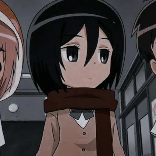 titan anime, personnages d'anime, attaque des titans des trois dieux, mikasa ackerman junior high, high school titan invasion