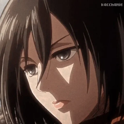 mikasa ackerman, mikasa ackerman, the attack of the three gods titan, mikasa ackerman adult, mitsukura ackerman attacks titan