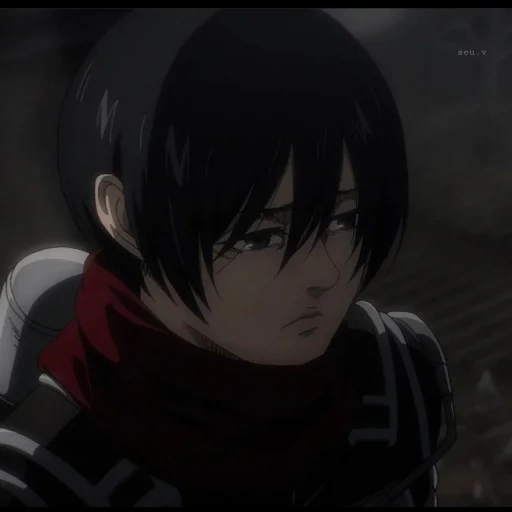 l'attaque des titans, mikasa ackerman, les trois dieux attaquent les titans, l'attaque des titans saison 4 les trois dieux, mikura ackerman attaque les titans