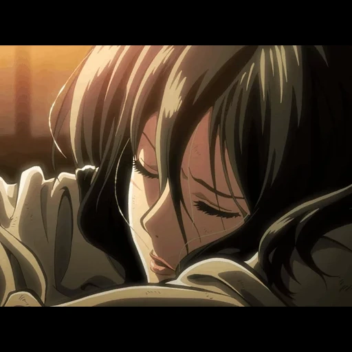 picture, attack of the titans, mikasa akkerman, titans attack of titans, mikasa akkerman mikasa sleeps