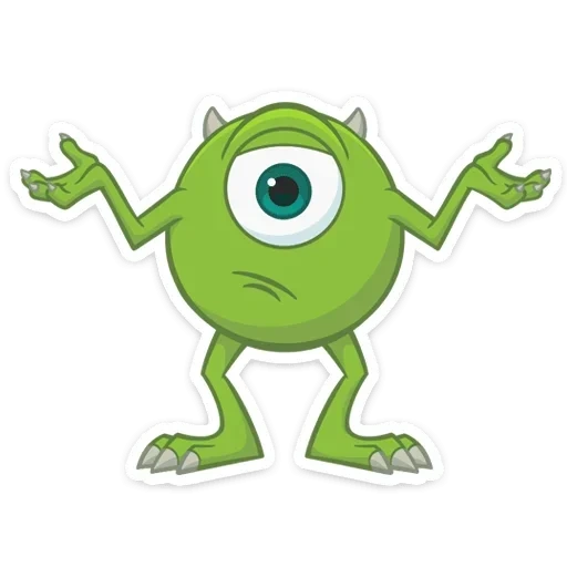 mike vazowski, mike vazowski, gemälde von mike vaz, mike vazowski ist sein freund, zeichnung von mike wazowski monster company