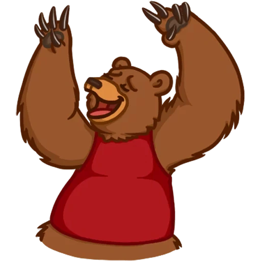 oso, great usskig, bear mikhail, pequeño oso, bear risas