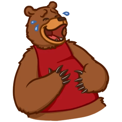 bear, bear mikhail, the bear laughs, bear drawing