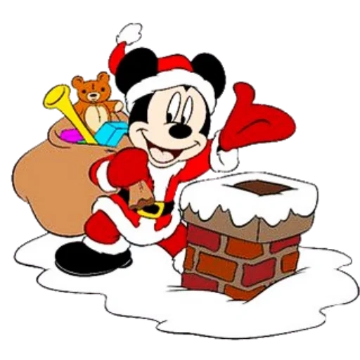 minnie mouse santa, mickey mouse santa, mickey mouse christmas, mickey mouse bébé nouvel an, personnages du nouvel an de mickey mouse