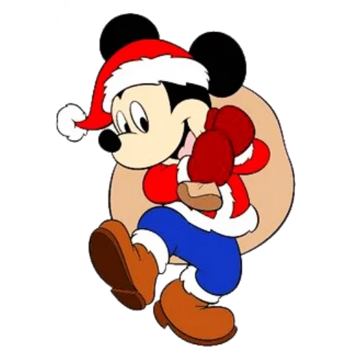 микки маус, микки маус санта, микки маус рождество, mickey mouse christmas, новогодние персонажи микки маус