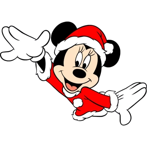 minnie mouse, mickey mouse, mickey mouse santa, mickey mouse santa, personnages du nouvel an de mickey mouse