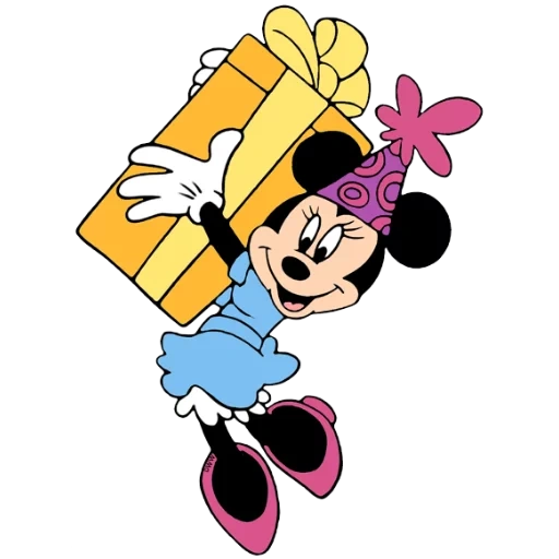minnie mouse, mickey minnie mouse, mickey mouse clipart, mickey mouse com um presente, mickey mouse birthday