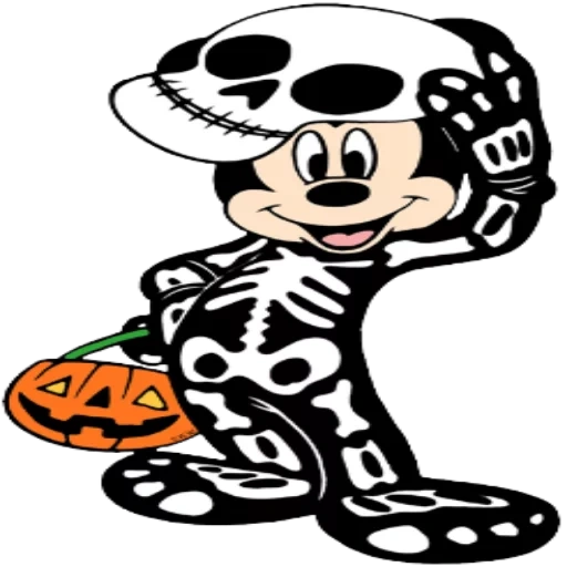 minnie mouse, mickey mouse, zebra mickey mouse, esqueleto de rato minnie, mickey mouse halloween preto e branco