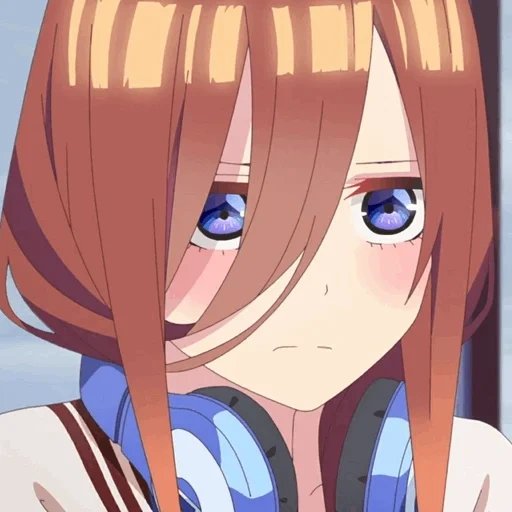 nakano miku, anime girl, personaggio di anime, gotoubun no hanayome, ragazza personaggio anime