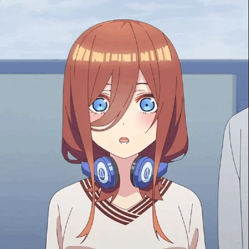 gotoubun, miku nakano, miku nakano, momentos de miku nakano, dibujos de anime de chicas