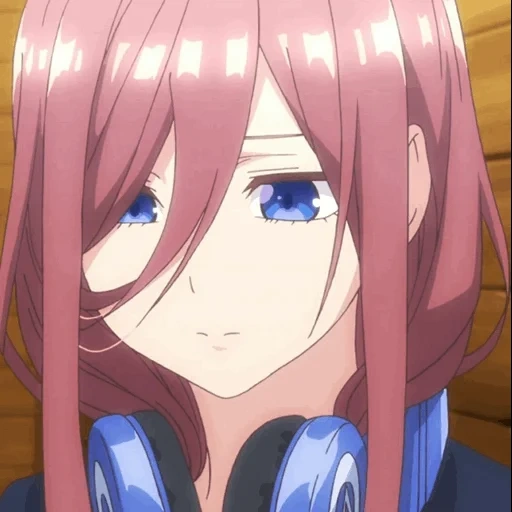 anime girl, good-looking animation, cartoon character, toubun no hanayome, miku nakano for avatar