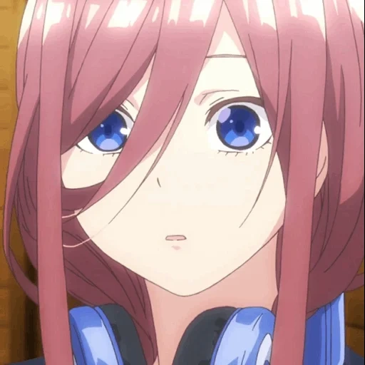 menina anime, menina anime, animação bonita, papel de animação, miku nakano para avatar