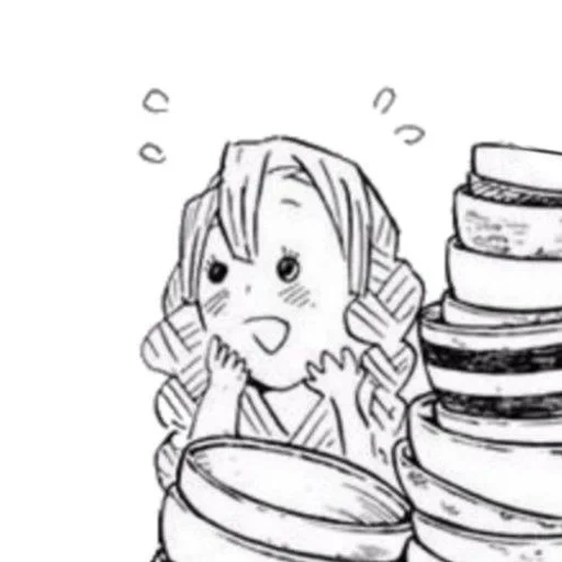 diagram, gambar anime, pewarnaan pancake, gambar seni anime, sketsa anime girl