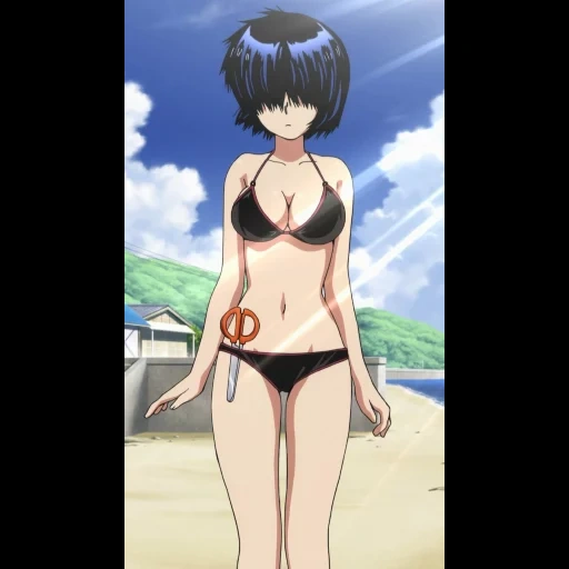 anime, anime mädchen, nazo no kanojo x, mikoto urabe badeanzug, anime ist ein mysteriöses mädchen