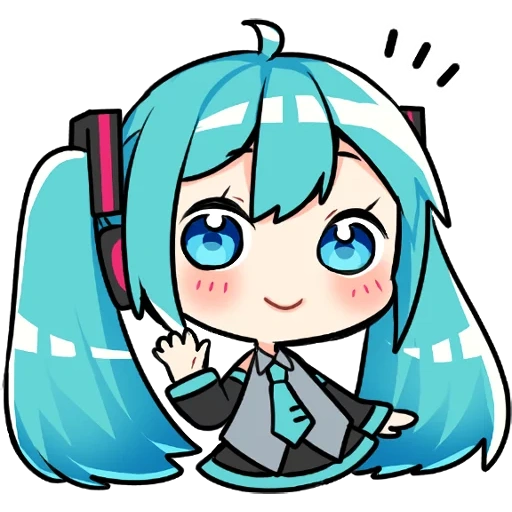 miku, o primeiro som é lindo, três bancos de som inicial chibi, chibi hajinmeku, miku hatsune watsap