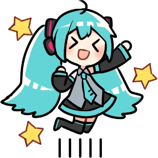 miku, miku chibi, o primeiro som é lindo, três bancos de som inicial chibi, chibi hajinmeku