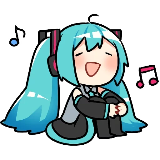 miku, o primeiro som é lindo, hatsune miku, três bancos de som inicial chibi, chibi hajinmeku