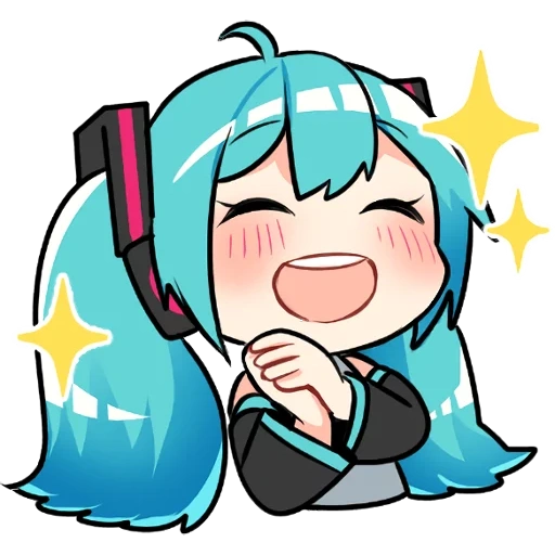 miku, o primeiro som é lindo, três bancos de som inicial chibi, chibi hajinmeku, miku hatsune watsap