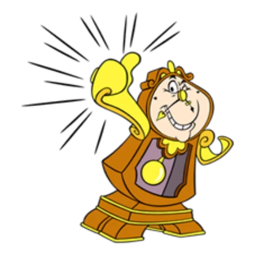 lumiel cogsworth, bela fera, bela fera de cogsworth, cartoon personagem beleza besta, cogsworth beleza bela besta fundo transparente