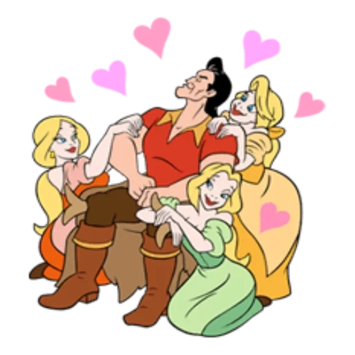 mr and mrs disney, mr and mrs disney, gaston disney art company, disney characters, beauty monster the bimbettes