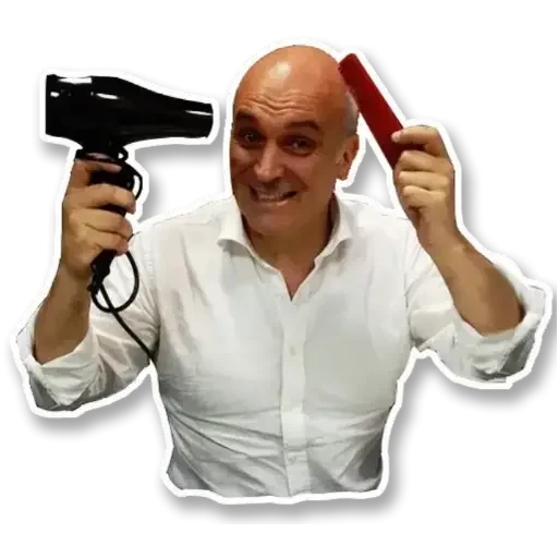 background, the male, human, aggression, bald with a comb