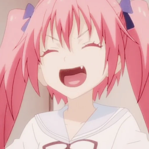 chica de animación, con cabello rosa, pelo rosa de animación, cabello rosa chica de anime, tensei shitara slime datta ken payaso
