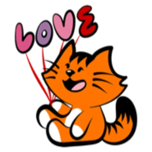 gatti, clipart gatto, tomcat, gatto per le dahlia, cartoon di gatto arancione