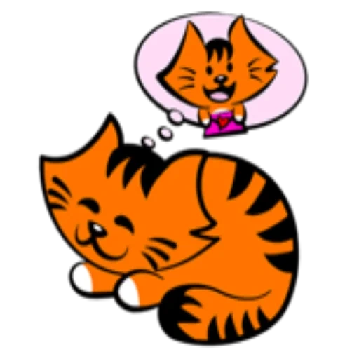 die seehunde, die vektorkatze, orange katze spiel, orange katze cartoon