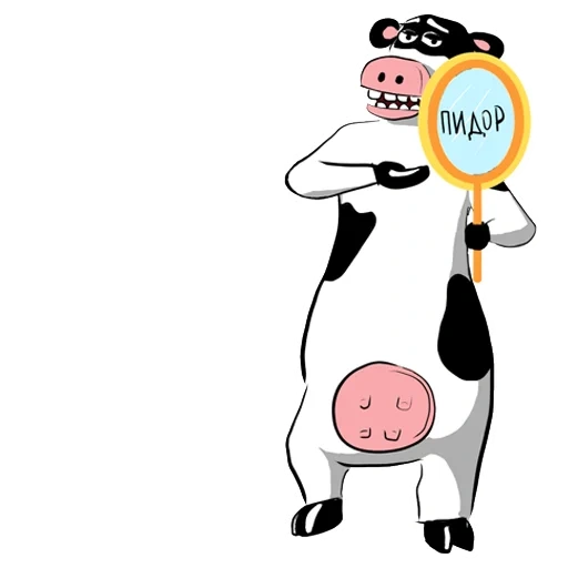 susu, sapi kartun, lukisan sapi itu keren