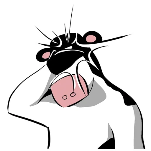 latte, le vacche, cartoon di mucca, la pittura di mucca è bella, mucca divertente dei cartoni animati