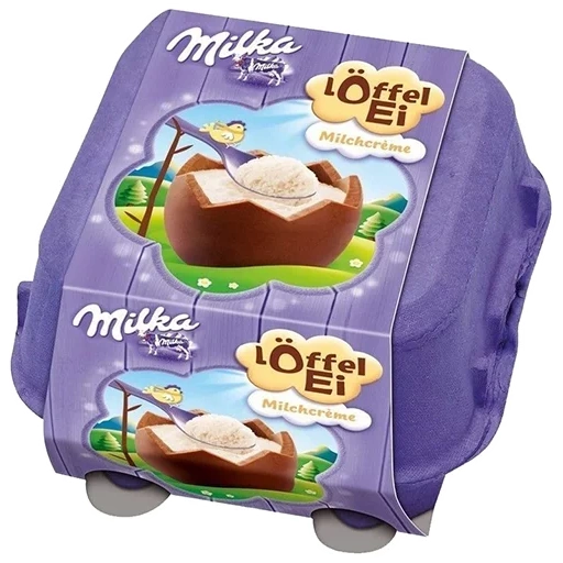 ovos milka, milka loffel ei ovo, milka chocolate eggs, conjunto de milka loffel ei, ovos de chocolate milka