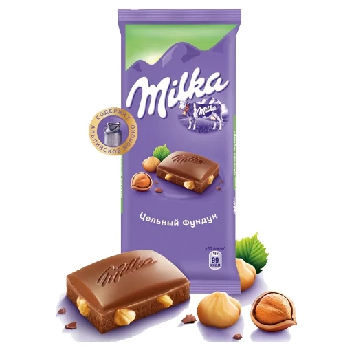 chocolate milk, milk chocolate, whole hazelnut with milk, milk chocolate, milk chocolate