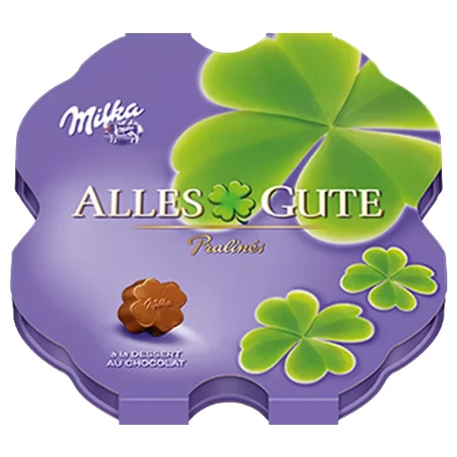 milk candy, alles gute candy, milk candy set, four-leaf clover, candy milk mix set