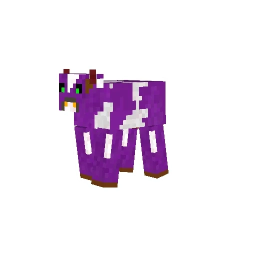 minecraft, minecraft milka, kuh minecraft, kuh minecraft, violet cow minecraft