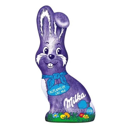 lapin de milka, milkshake de lapin au chocolat, lapin au chocolat au lait, lait de lapin au chocolat, lapin de pâques au lait 50g